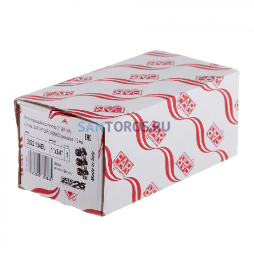 Коллектор Far (FK 3822 134) 1 ВР(г) х 3 выхода 3/4 НР(ш) ЕК х 1 НР(ш) регулируeмый FK 3822 134